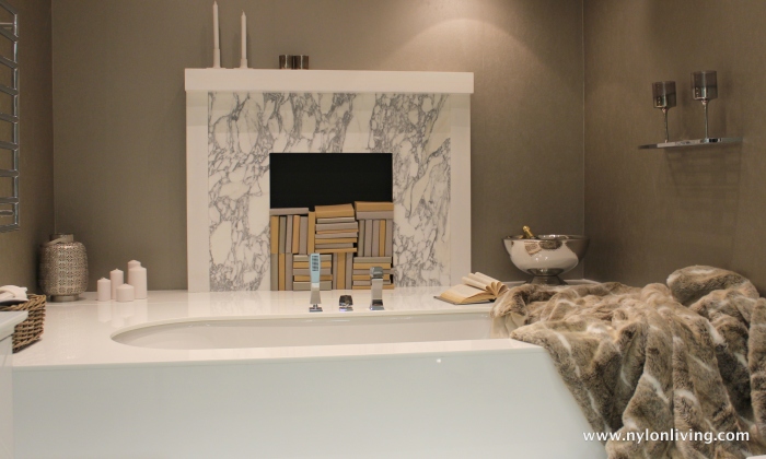fireplace bathtub